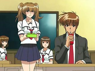 Big-boobed babe sucks cock in hentai scene
