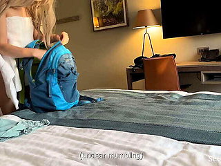 Step mom shares bed and anal pleasure with stepson in hotel