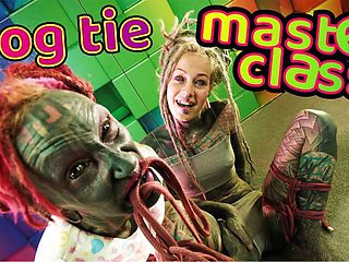 Funny Petite's shibari bondage video