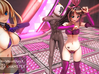 mmd r18 Kizuna AI & Mirai Akari Lamb 3d hentai sex animation ntr bdsm cum fuck anal creampie vrchat