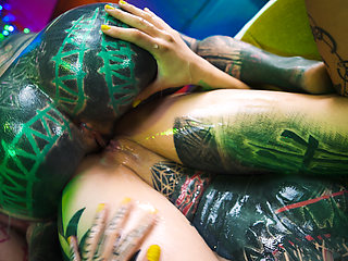 Punk girl takes a rough anal creampie, brought to you by tattooed sluts