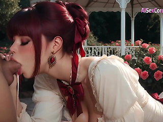 Secret Garden Affair: Intimate Sex With Big Tits Blonde Naughty Neighbor (AI)