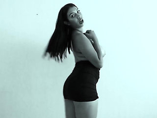 Busty Latina Flashing Ass