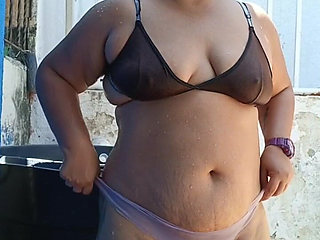 Rich Outdoor Bath My Neighbor Likes to See My Big Ass