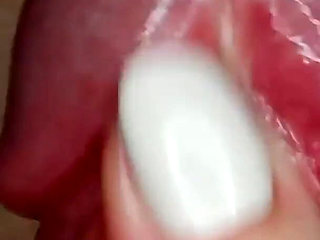 She Caresses His Frenulum and He Quickly Cums