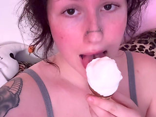 Huge Back to Back Burps, Eating Ice Cream