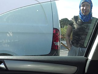 Algerian Slut Fucks in Car in the Parking Lot of Mcdonald's in Marseille