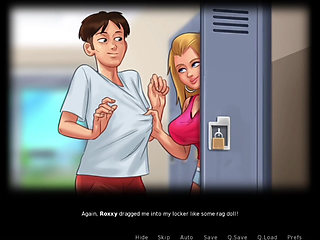Closed inside Locker with beautiful girlfriend. Big ass fucked   summer time saga game