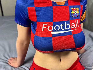 Barcelona Cheerleader's Big Tits Fucked Hard by a Fan Dick