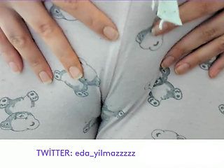Cameltoe- Masturbate with Pajama- Rubbing Pussy with Pajama