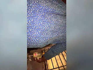 MILF Hot Aunty in Kitchen, She Was Horny When Cocking, I See Her Huge Tits & Big Ass & Start Handjob