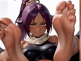 Foot worship, sole, bleach yoruichi