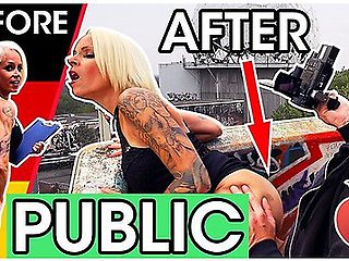 Silicon-tits Milf Fucks Stranger On Stairs (public) - Sophie Logan