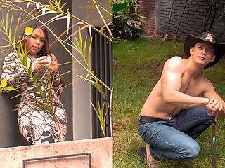 Muscular gardener is hired by brunette MILF and does special jobs for her - Kataleya Gil & Lian Grey