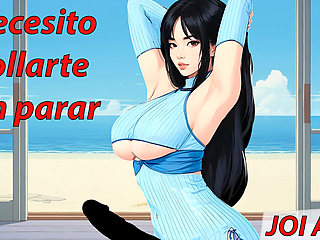 JOI Anal hentai, your girlfriend is hot and wants to fuck you non-stop. Spanish voice.