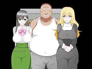 Hentai anime cartoon in a haunted house filled with wild adventures