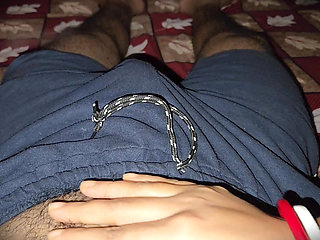 Sharing Bed with my StepMom she grabbed my dick then I cum on her Hairy pussy