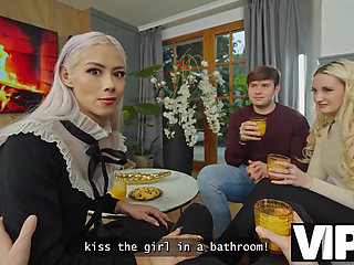 Cuckold boyfriend stays aside and watches his girlfriend fuck in ffm