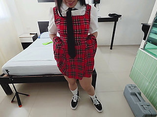 FINAL PART with the air conditioning technician.. I suck his cock and get on all fours so he can do whatever he wants with me
