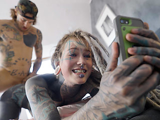 Dreadhead Beauty Anal Riding a Huge Cock