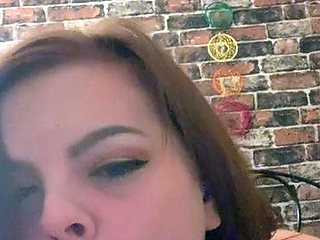 Violet lovely amateur redhead woman toying