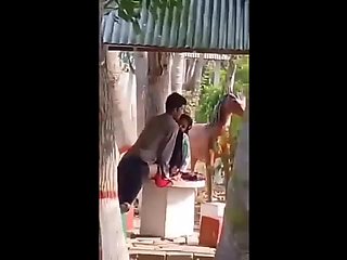 Indian Bhabhi Globes Inhaling and Plowing In kitchen