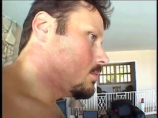 Brunette whore squirting on his cock