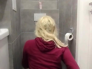 Teen slut licks the toilet at friend's house