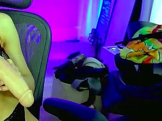 Sexy teen ebony solo toy masturbation