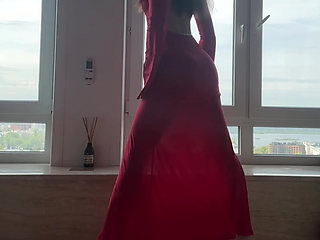 home relaxing - yoga - perfect transparent dress