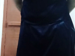 Indian Gay Crossdresser Gaurisissy Feeling Horny in Blue Salwar Kurta
