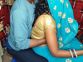 Desi village new marriage house wife's mouth is vigorously sucking cock and her breasts are being massaged by her lips Part (1)