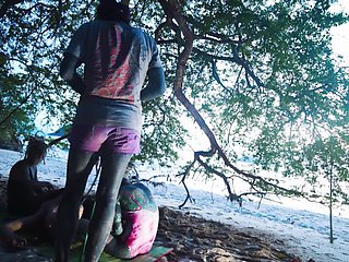 Plastic mantrap's threesome sex