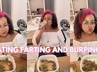 Eating Japanese Food Bloated Belly Farts & Burps a Gassy Adventure