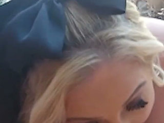 Blonde BBW Ashlyn Sparks Bows and Blows Dick by the Pool