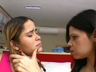 Hot Kisses Lesbian Domination Top Latinas