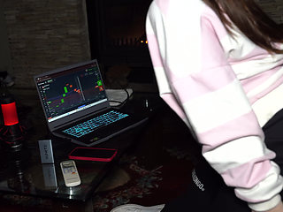 Luchiibb fucks her boyfriend's best friend next to the fat cuckold! CREAMPIEv