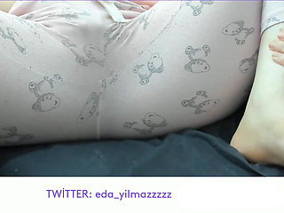 PAJAMA MASTURBATE- RUBBING PUSSY WITH PAJAMA