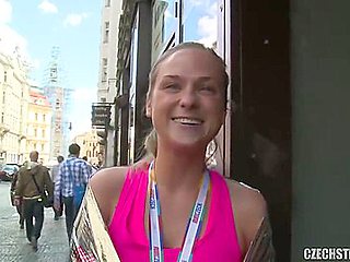 Funny Czech Blondie Getting Pounded Hard Outdoor