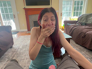 Sucking the cum out