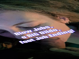 Blow Jobs, BIG Dildo, and a Footjob Ending!