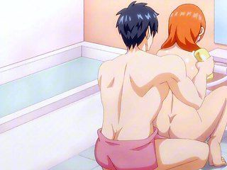 Big cock teenager washes and fucks his eager young MILF