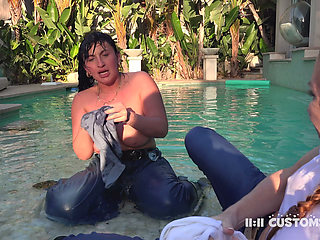 Sophia Locke & Aleska Mink - Intense Girl Girl Wet Jeans Catfight