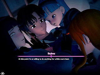 Threesome sex with Hinata Nami & Bulma