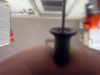 Garage Play with fuck machine