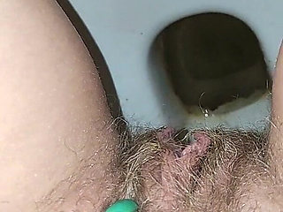 Big Load of Pee From Hairy Pussy