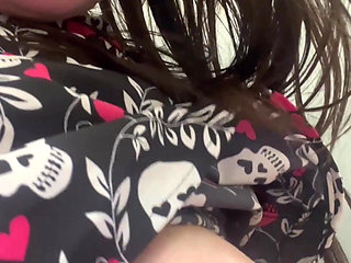 Naughty Nurse Squirts in Public Washroom