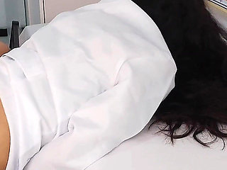 Skinny Nurse Observes Patient's Erection