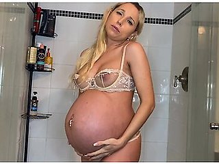 9 Months Pregnant Belly Worship And Joi - Cum On Me - Taboo Girl