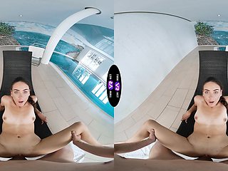 Glam brunette Vixi Rafi from ukraine takes care of her body and face.